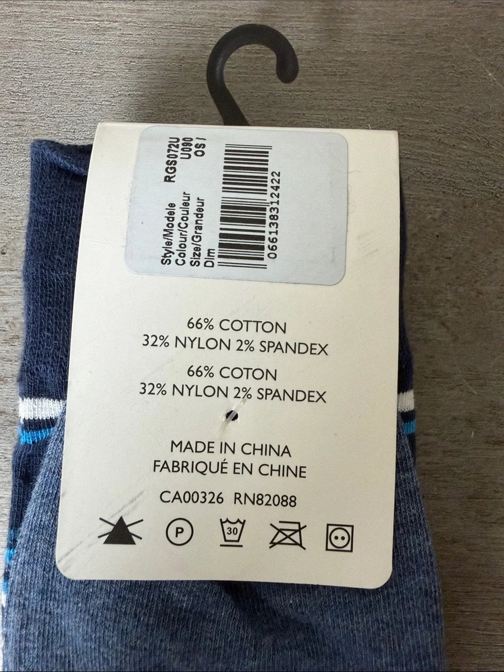 Robert Graham 3 Pack Navy Blue Striped Socks with Dog Motif